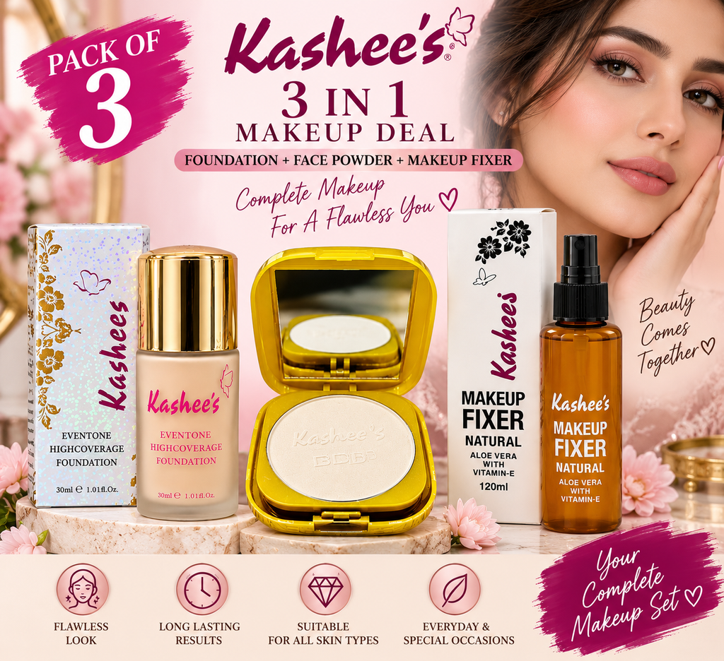 Kashee’s 3-in-1 Foundation, Face Powder & Makeup Fixer